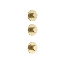 Afbouwdeel Aloni STRIA Geborsteld Goud (PVD-Gecoat) 2-weg inbouw douche thermostaat