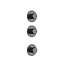ALONI Afbouwdeel Aloni STRIA Gunmetal (PVD-Gecoat) 2-weg inbouw douche thermostaat