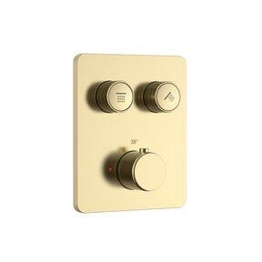 Inbouw Douchekraan Aloni Stria SmartControl Geborsteld Goud (PVD) - 2-weg Thermostatisch