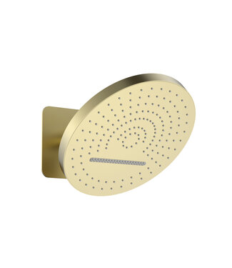 ALONI Hoofddouche Tropical Rain Geborsteld Goud PVD 32cm 2 functies - Inbouw wandmontage