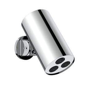 Hoofddouche Uniforma Cilinder Chroom 15x8cm - Wandmontage Kantelbaar