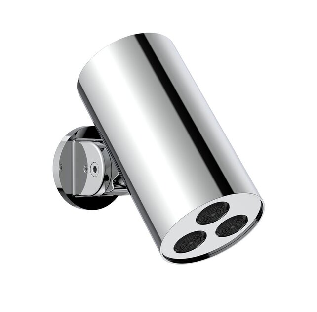 Hoofddouche Uniforma Cilinder Chroom 15x8cm - Wandmontage Kantelbaar