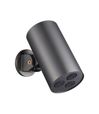ALONI Hoofddouche Uniforma Cilinder Gunmetal PVD-gecoat 15x8cm - Wandmontage Kantelbaar