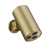 Hoofddouche Uniforma Cilinder Geborsteld Goud PVD-gecoat 15x8cm - Wandmontage Kantelbaar