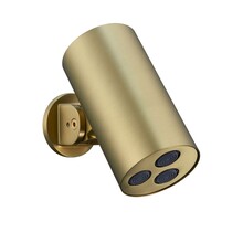 Hoofddouche Uniforma Cilinder Geborsteld Goud PVD-gecoat 15x8cm - Wandmontage Kantelbaar