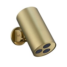 Hoofddouche Uniforma Cilinder Geborsteld Goud PVD-gecoat 15x8cm - Wandmontage Kantelbaar