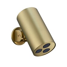 Hoofddouche Uniforma Cilinder Geborsteld Goud PVD-gecoat 15x8cm - Wandmontage Kantelbaar