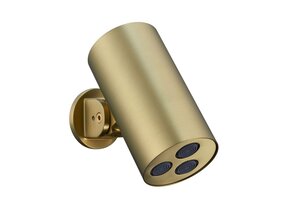 Hoofddouche Uniforma Cilinder Geborsteld Goud PVD-gecoat 15x8cm - Wandmontage Kantelbaar