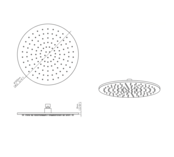 Hoofddouche Uniforma Regendouche 30cm Mat Zwart (PVD-Gecoat)