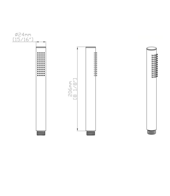 Handdouche Staafmodel Aloni Uniforma Chroom