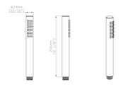 Handdouche Staafmodel Aloni Uniforma Geborsteld RVS