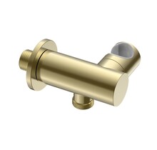 Handdouchehouder wandaansluitbocht met wateraansluiting Uniforma Geborsteld Goud PVD-gecoat – Kantelbaar
