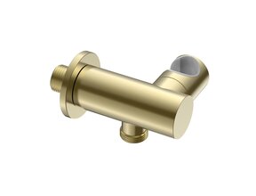 Handdouchehouder wandaansluitbocht met wateraansluiting Uniforma Geborsteld Goud PVD-gecoat – Kantelbaar