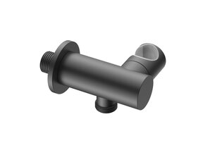 Handdouchehouder wandaansluitbocht met wateraansluiting Uniforma Gunmetal PVD-gecoat – Kantelbaar