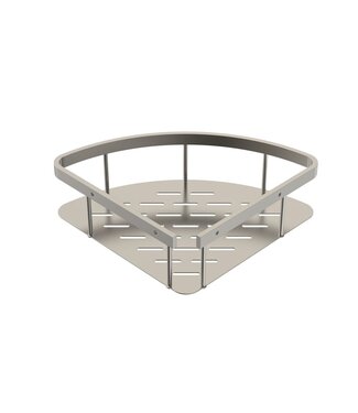 ALONI Doucherekje Uniforma Geborsteld RVS - Hoekmodel 22x7x22 cm
