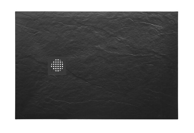 Douchebak Composiet Stonea Mat Zwart 90x120cm Antislip & Inkortbaar