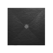Douchebak Composiet Stonea Mat Zwart 80x90cm Antislip & Inkortbaar