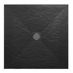 Douchebak Composiet Stonea Mat Zwart 90x90cm Antislip & Inkortbaar