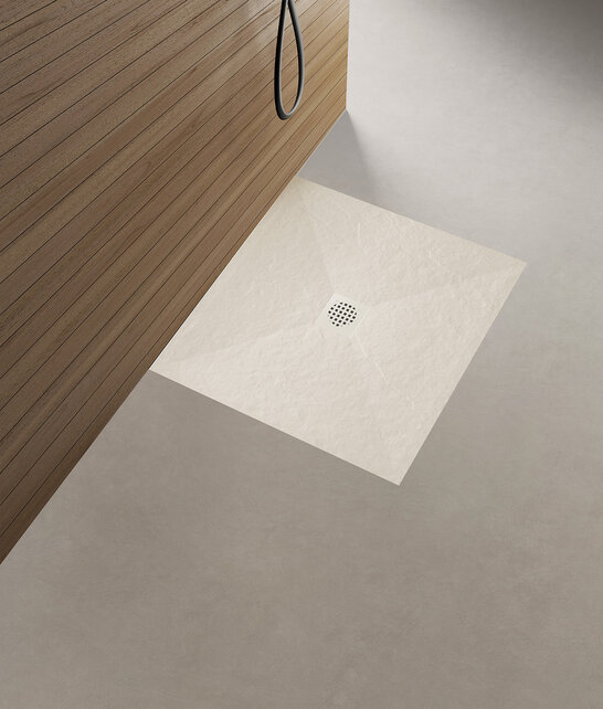 Douchebak Composiet Stonea Beige 90x90cm Antislip & Inkortbaar