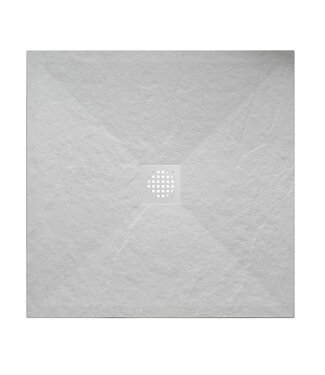 Wiesbaden Douchebak Composiet Stonea Mat Wit 90x90cm Antislip & Inkortbaar