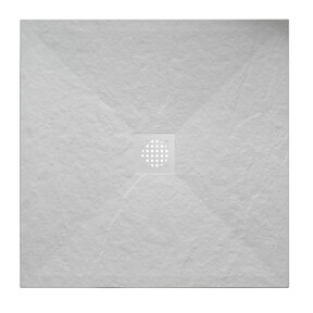 Douchebak Composiet Stonea Mat Wit 80x90cm Antislip & Inkortbaar