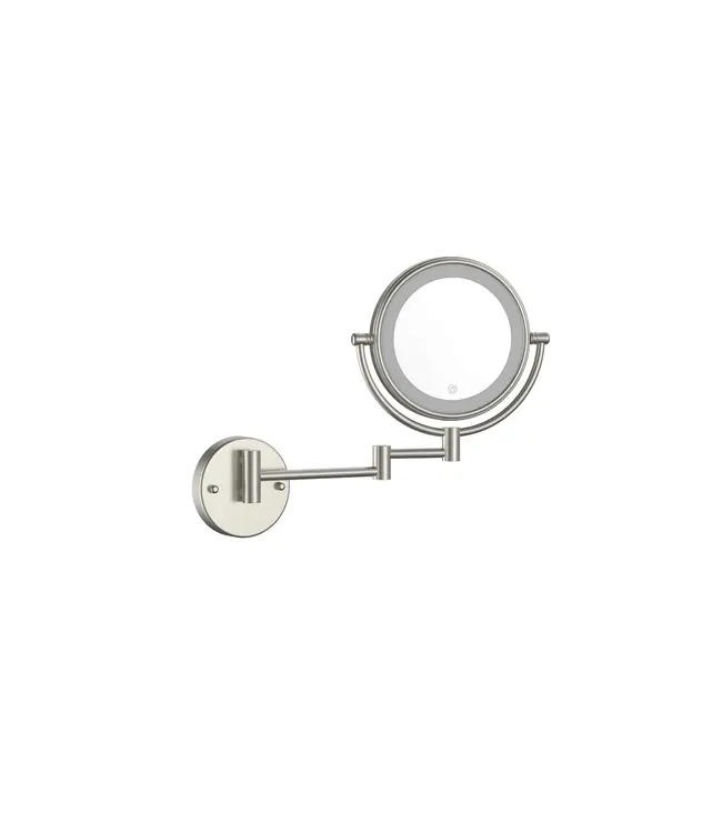 Make Up Spiegel Geborsteld Staal 5x Zoom met led-verlichting Touch