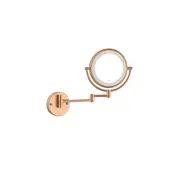 Make Up Spiegel Geborsteld koper 5x Zoom met led-verlichting Touch