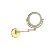 Make Up Spiegel Geborsteld Goud 5x Zoom met led-verlichting Touch