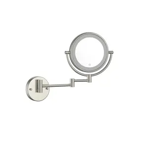 Make Up Spiegel Geborsteld Staal 5x Zoom met led-verlichting Touch