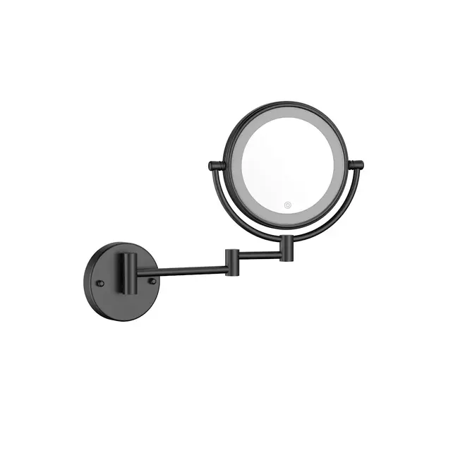 Make Up Spiegel Mat Zwart 5x Zoom met led-verlichting Touch