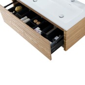 Wastafelonderkast Kamellia 120cm Licht Eiken Massief – 1 lade