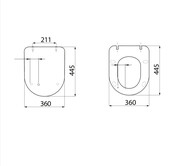 Creavit Freedom Toiletbril Glans Wit duroplast softclose toiletzitting 36x44,5cm Creavit Freedom Toiletbril Glans Wit duroplast softclose toiletzitting 36x44,5cm