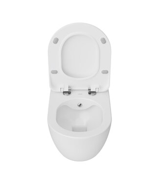 CREAVIT Creavit Hangtoilet Glans Wit FE322 Randloos met bidet incl. Softclose Toiletbril