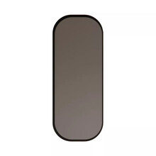 Spiegel Plato Ovaal Verticaal Mat Zwart 50x100cm met Bewegingssensor en Spiegelverwarming