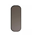 GLISS DESIGN Spiegel Plato Ovaal Verticaal Mat Zwart 50x100cm met Bewegingssensor en Spiegelverwarming