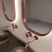 Spiegel Plato Ovaal Verticaal Koper Rosé 50x100cm met Bewegingssensor en Spiegelverwarming Spiegel Plato Ovaal Verticaal Koper Rosé 50x100cm met Bewegingssensor en Spiegelverwarming