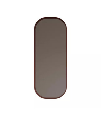 GLISS DESIGN Spiegel Plato Ovaal Verticaal Koper Rosé 50x100cm met Bewegingssensor en Spiegelverwarming