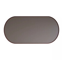 Spiegel Ovaal Aura Horizontaal Koper Rosé 140x70cm met Bewegingssensor en Spiegelverwarming