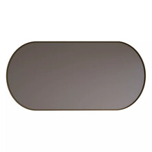 Spiegel Ovaal Aura Horizontaal Mat Goud 140x70cm met Bewegingssensor en Spiegelverwarming