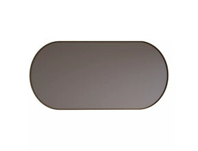 Spiegel Ovaal Aura Horizontaal Mat Goud 140x70cm met Bewegingssensor en Spiegelverwarming