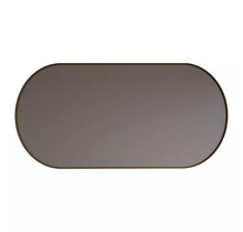 Spiegel Ovaal Aura Horizontaal Mat Goud 120x70cm met Bewegingssensor en Spiegelverwarming