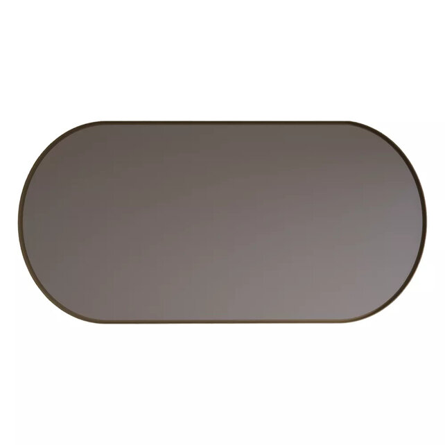 Spiegel Ovaal Aura Horizontaal Mat Goud 100x70cm met Bewegingssensor en Spiegelverwarming Spiegel Ovaal Aura Horizontaal Mat Goud 100x70cm met Bewegingssensor en Spiegelverwarming