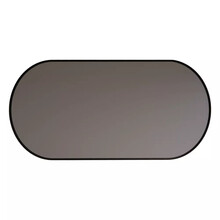 Spiegel Ovaal Aura Horizontaal Mat Zwart 100x70cm met Bewegingssensor en Spiegelverwarming