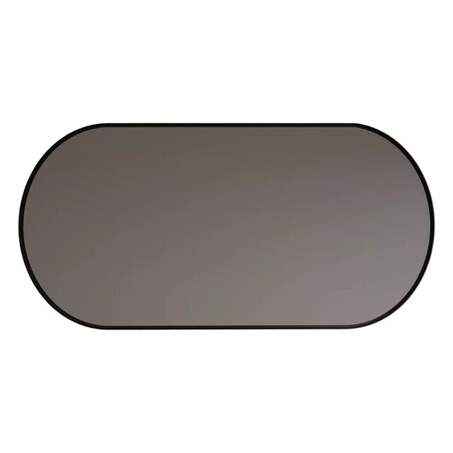 Spiegel Ovaal Aura Horizontaal Mat Zwart 140x70cm met Bewegingssensor en Spiegelverwarming Spiegel Ovaal Aura Horizontaal Mat Zwart 140x70cm met Bewegingssensor en Spiegelverwarming