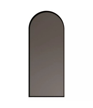 GLISS DESIGN Spiegel Delta Mat Zwart 40x100cm Boogspiegel met Bewegingssensor en Spiegelverwarming