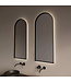 GLISS DESIGN Spiegel Delta Mat Zwart 50x100cm Boogspiegel met Bewegingssensor en Spiegelverwarming