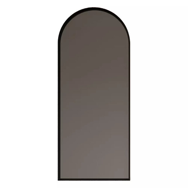 Spiegel Delta Mat Zwart 50x100cm Boogspiegel met Bewegingssensor en Spiegelverwarming Spiegel Delta Mat Zwart 50x100cm Boogspiegel met Bewegingssensor en Spiegelverwarming