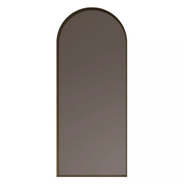 Spiegel Delta Mat Goud 50x100cm Boogspiegel met Bewegingssensor en Spiegelverwarming Spiegel Delta Mat Goud 50x100cm Boogspiegel met Bewegingssensor en Spiegelverwarming