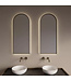 Spiegel Delta Mat Goud 50x100cm Boogspiegel met Bewegingssensor en Spiegelverwarming