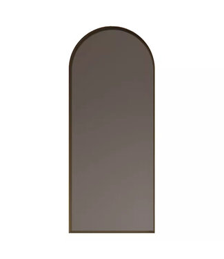 GLISS DESIGN Spiegel Delta Mat Goud 40x100cm Boogspiegel met Bewegingssensor en Spiegelverwarming